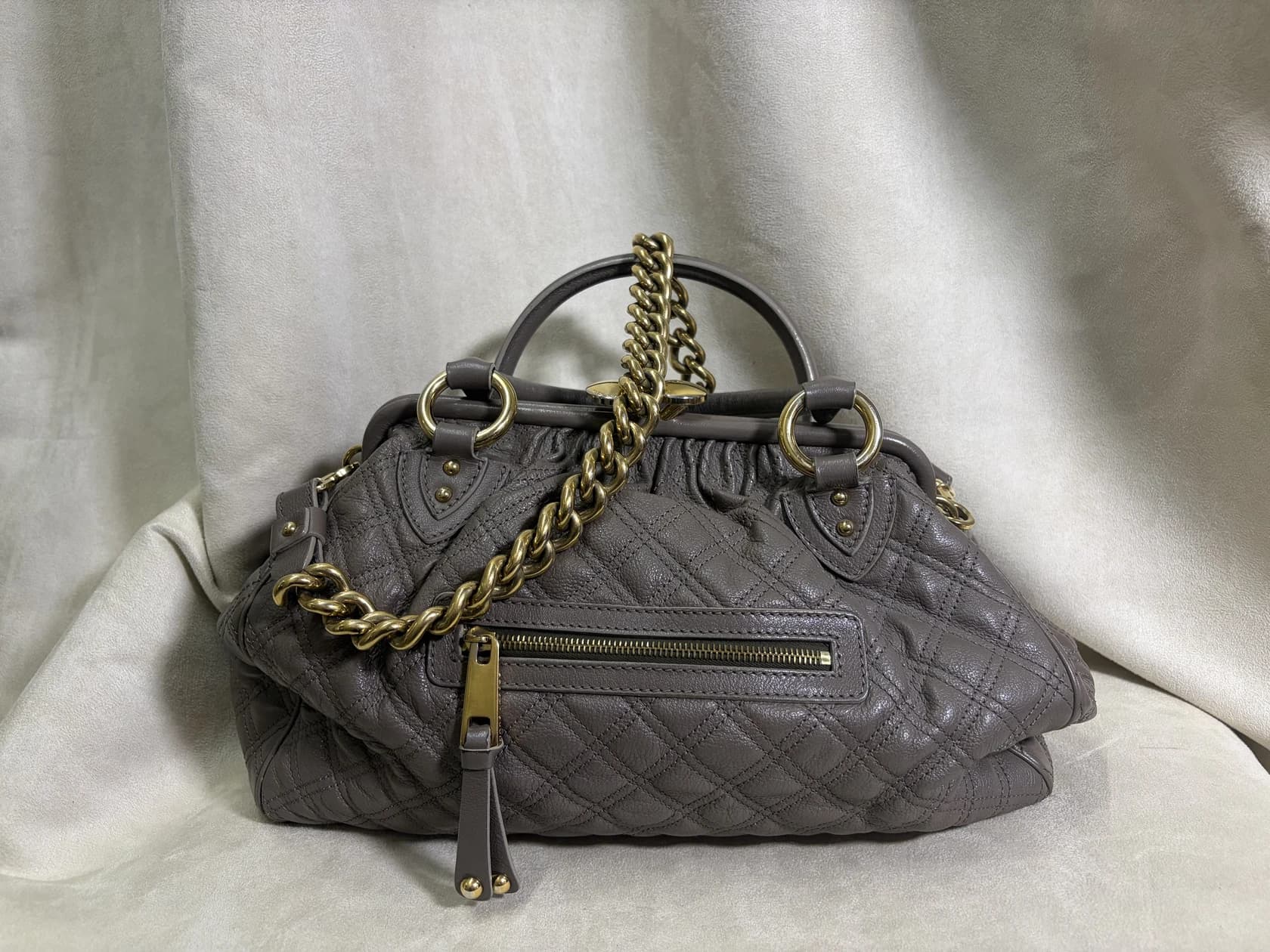 Сумка Marc Jacobs Stam Bag, стеганая кожа taupe — фото 2