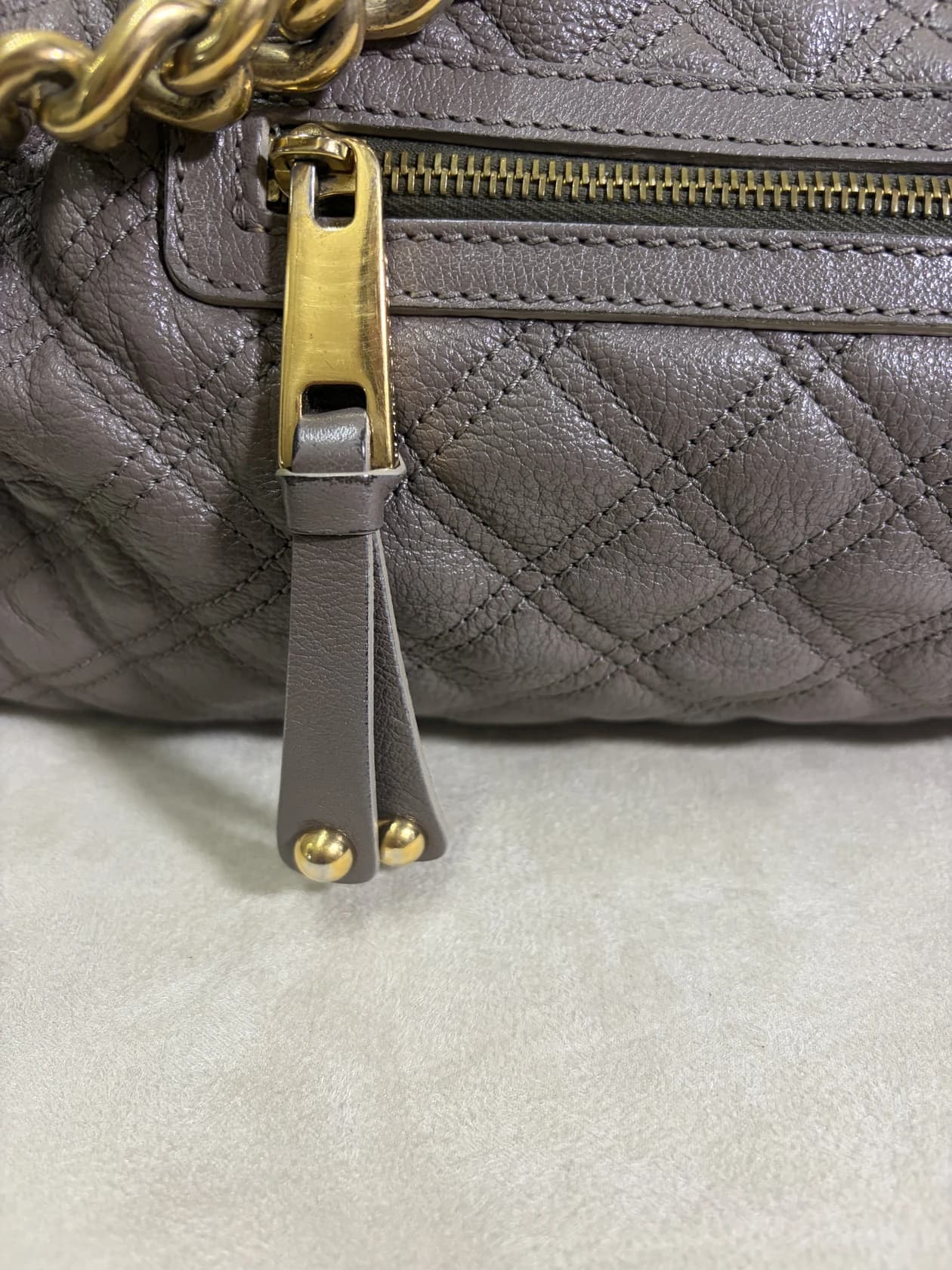 Сумка Marc Jacobs Stam Bag, стеганая кожа taupe — фото 4