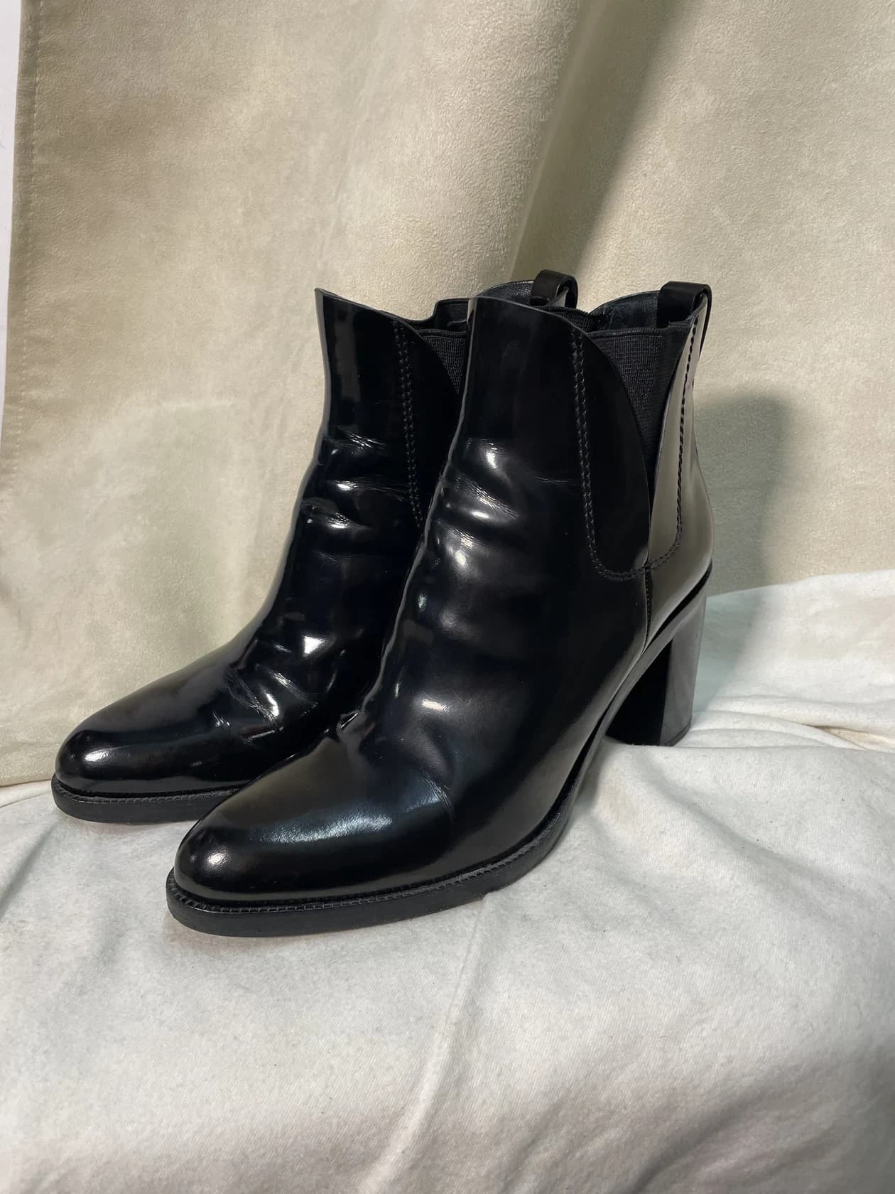 Лаковые ботильоны челси Alexander Wang, архивная модель