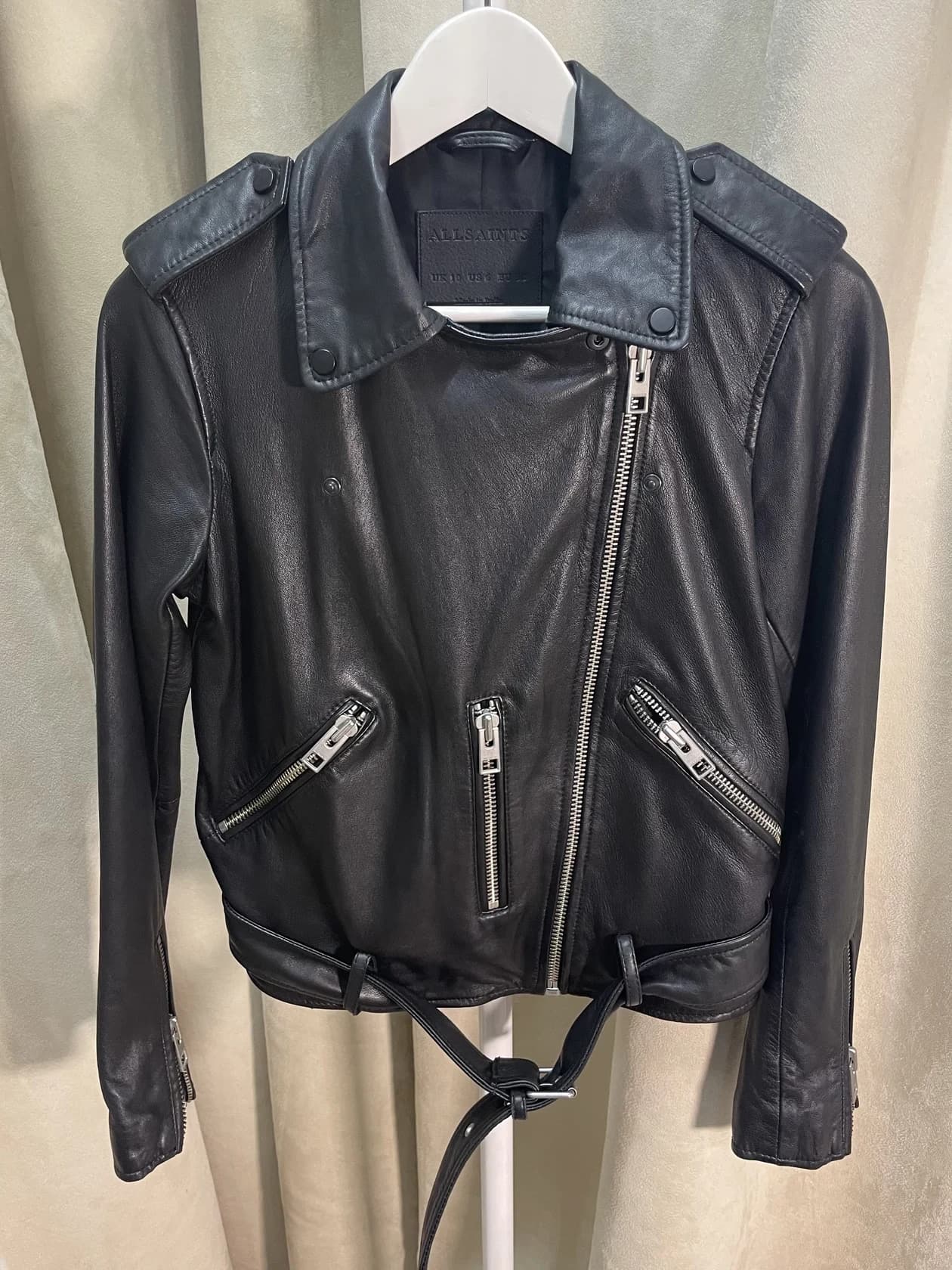 Кожаная куртка-косуха AllSaints Balfern, 38 размер