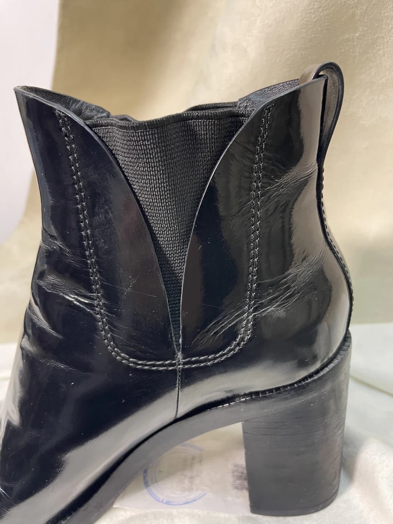 Лаковые ботильоны челси Alexander Wang, архивная модель — фото 5