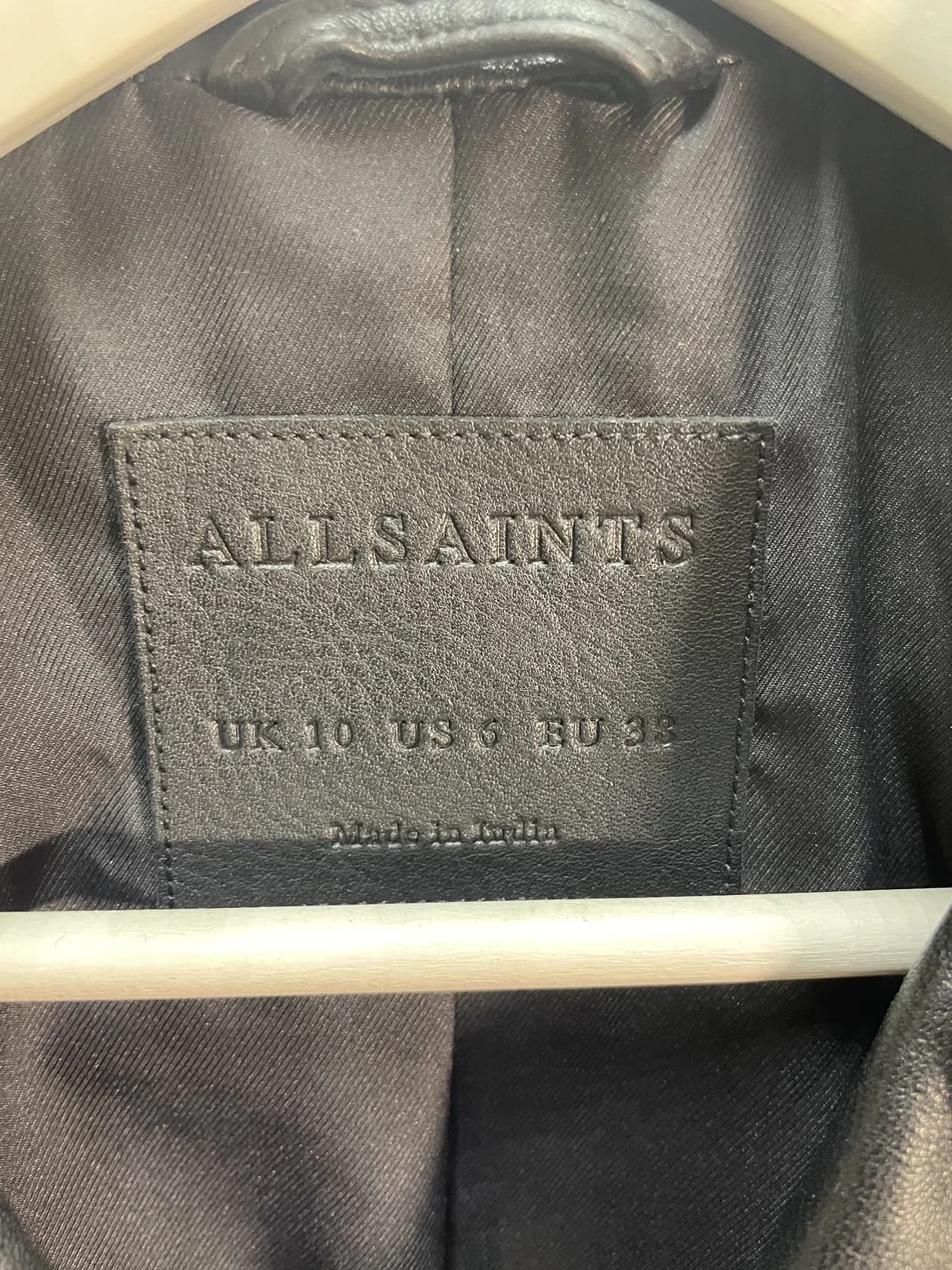 Кожаная куртка-косуха AllSaints Balfern, 38 размер — фото 4