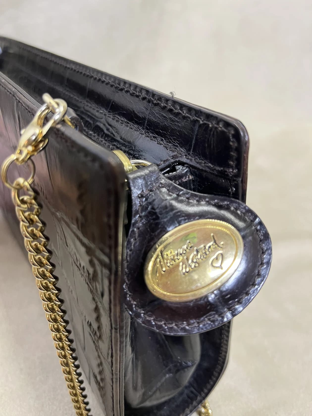 Клатч-кроссбоди Vivienne Westwood, кожа под крокодила — фото 7
