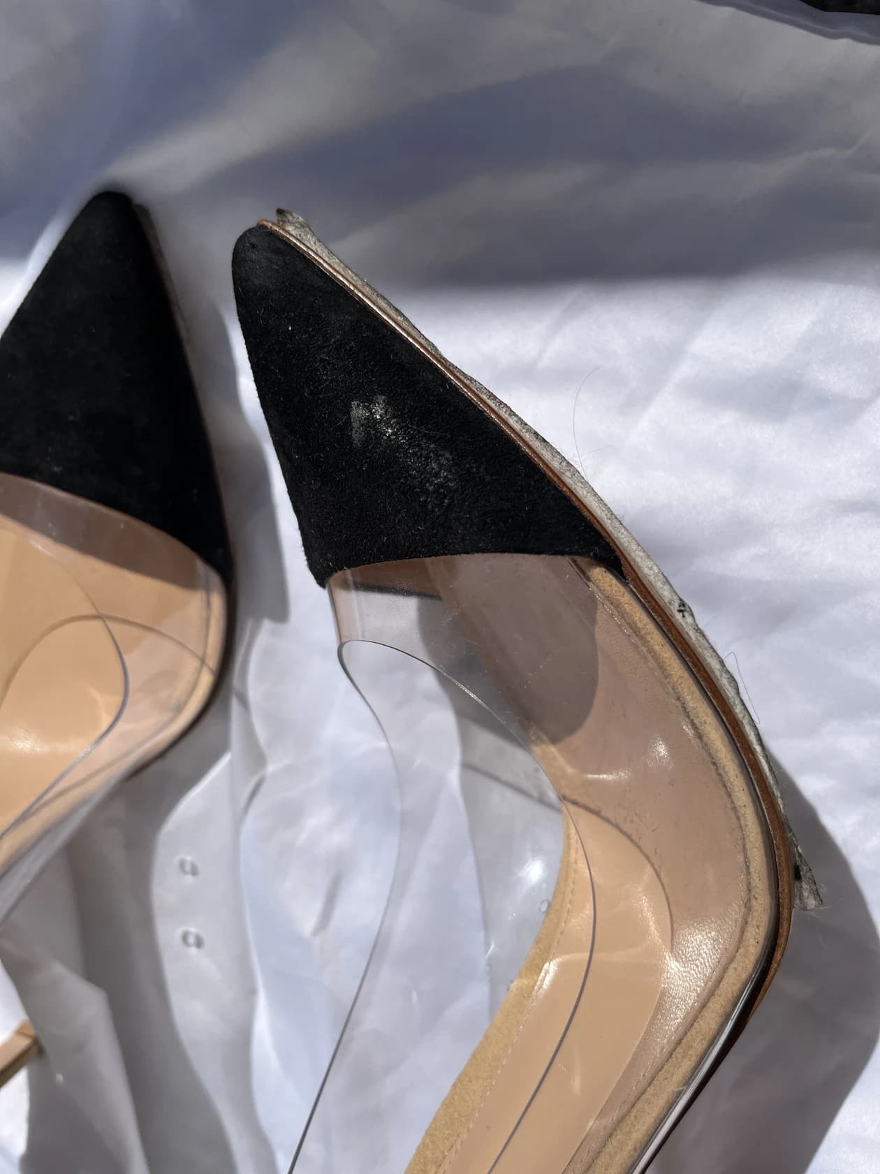 Лодочки Gianvito Rossi, черно-бежевая замша — фото 6
