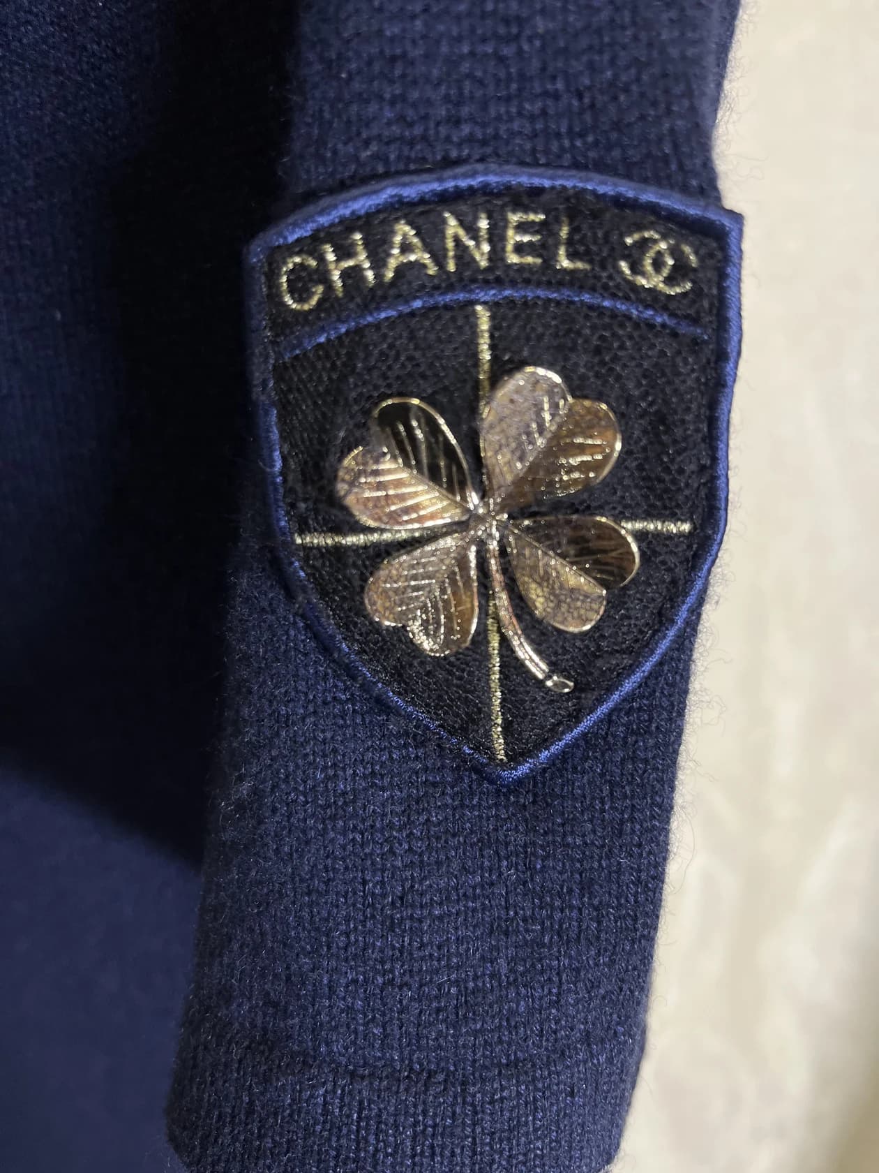 Платье Chanel из кашемира, темно-синее — фото 6