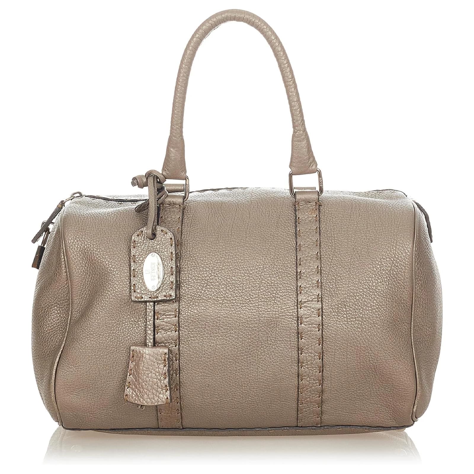 Сумка Fendi Selleria Linda Boston Bag, серебро 925