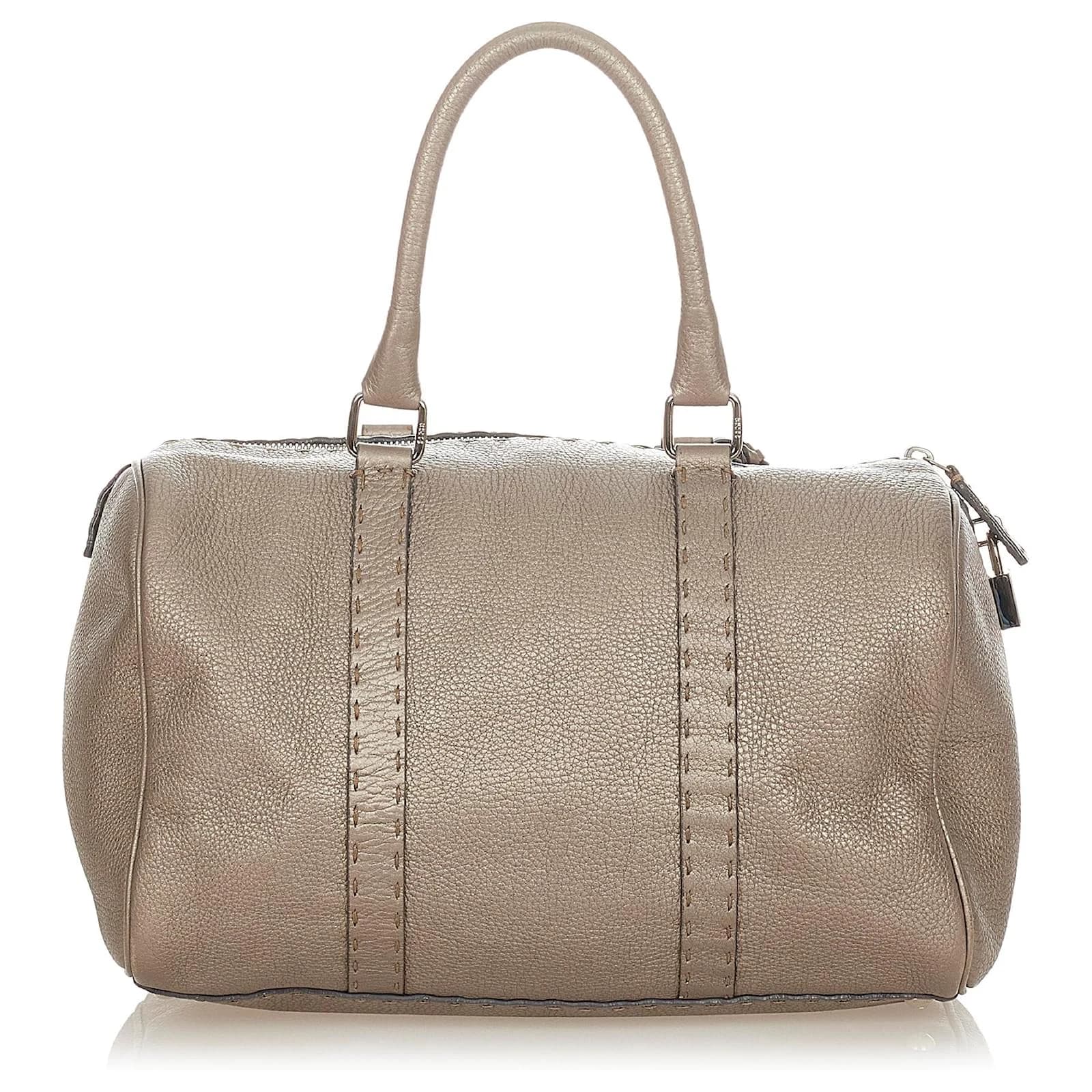 Сумка Fendi Selleria Linda Boston Bag, серебро 925 — фото 2