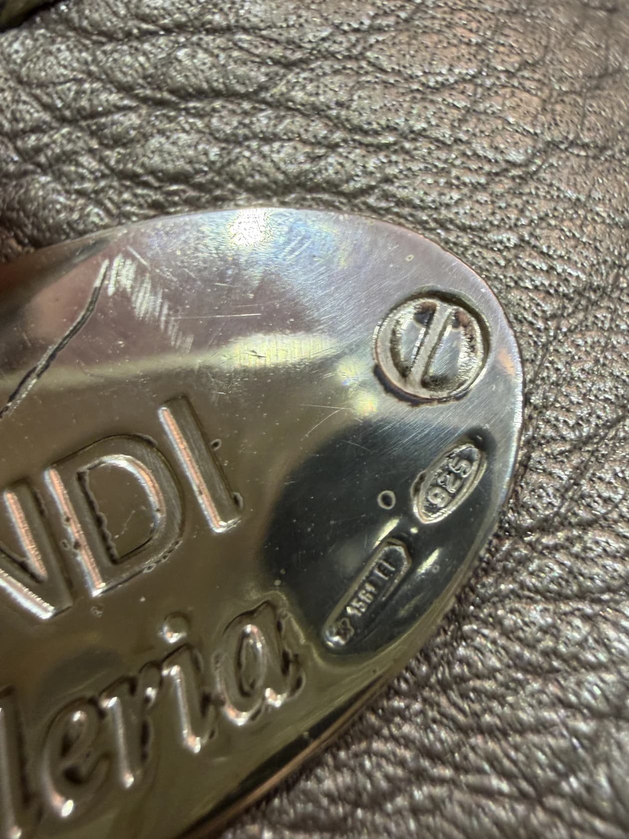 Сумка Fendi Selleria Linda Boston Bag, серебро 925 — фото 3