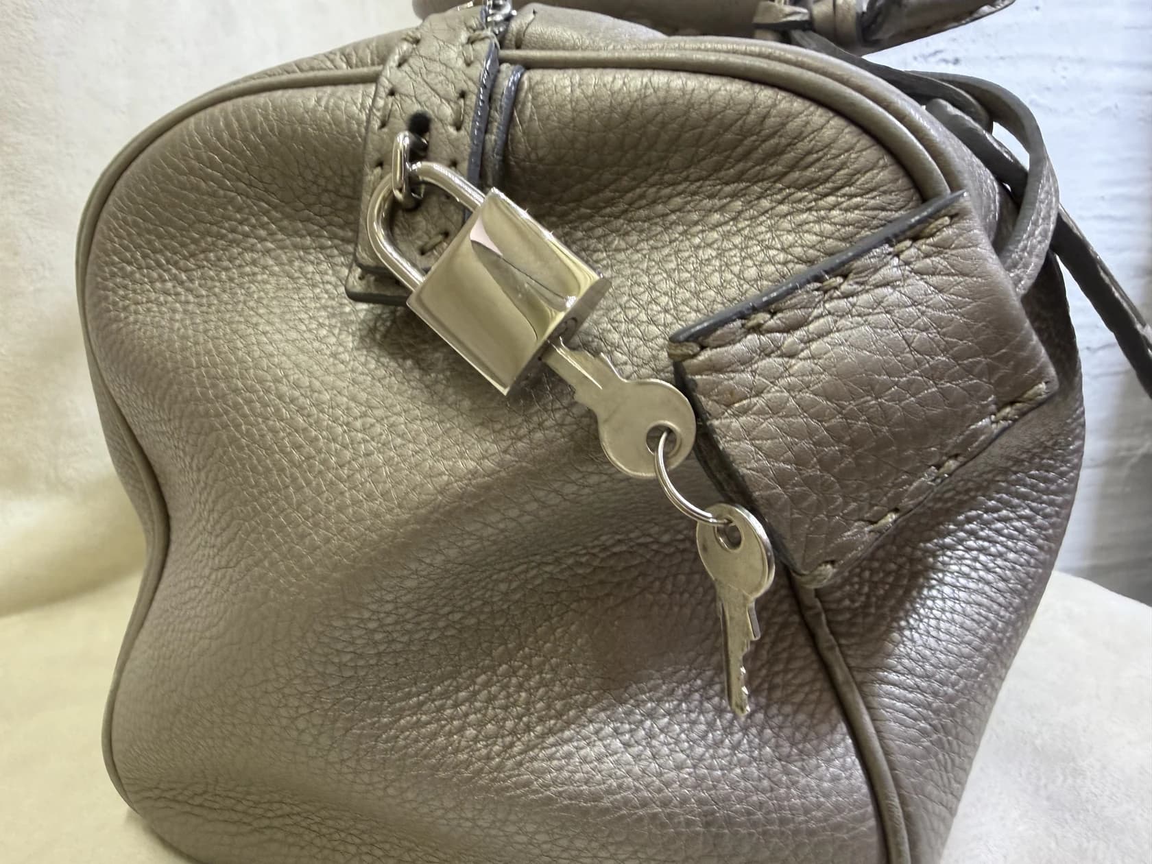 Сумка Fendi Selleria Linda Boston Bag, серебро 925 — фото 10