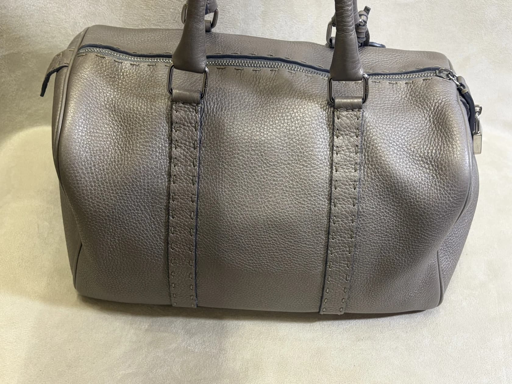 Сумка Fendi Selleria Linda Boston Bag, серебро 925 — фото 11
