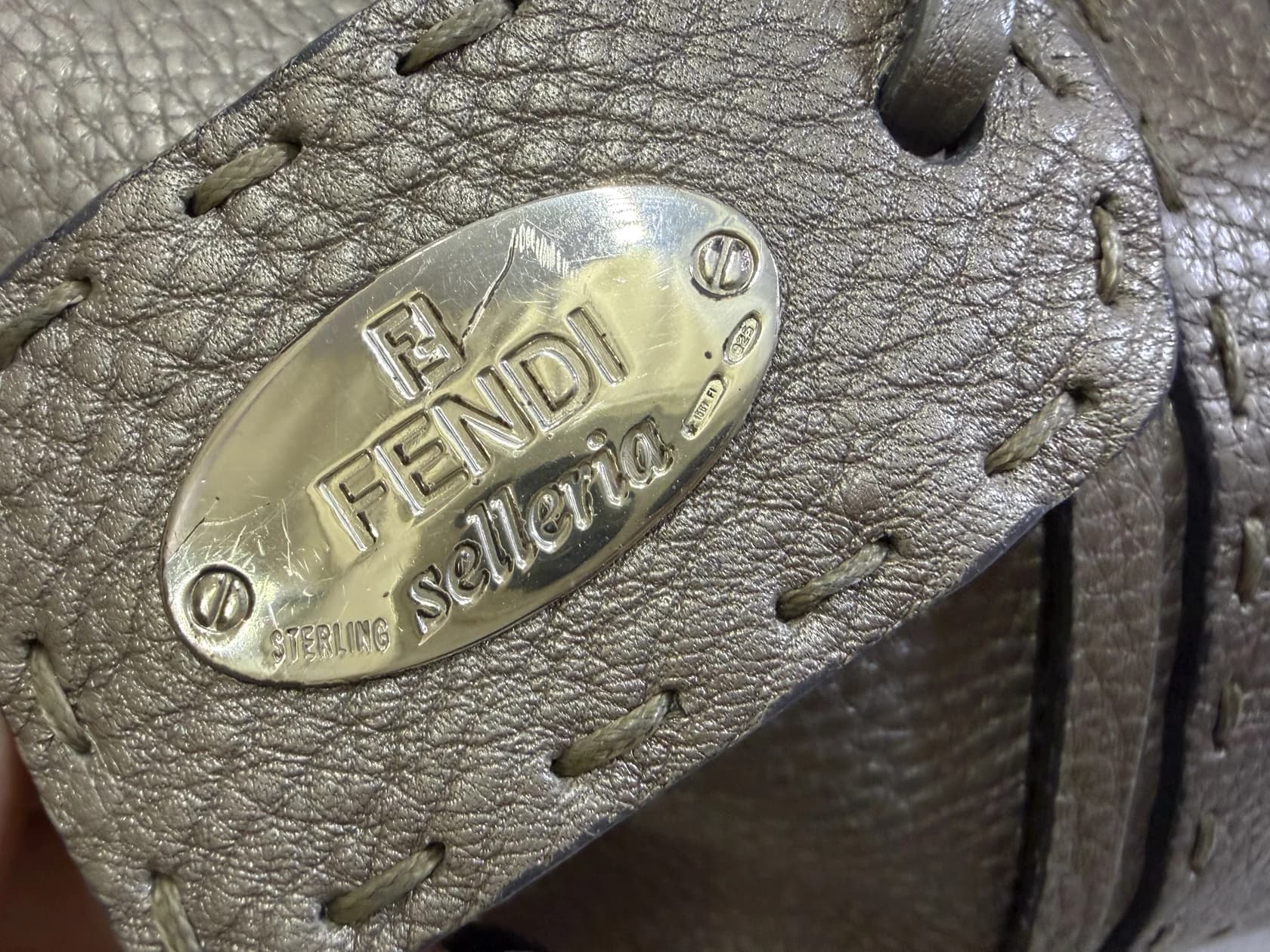 Сумка Fendi Selleria Linda Boston Bag, серебро 925 — фото 12