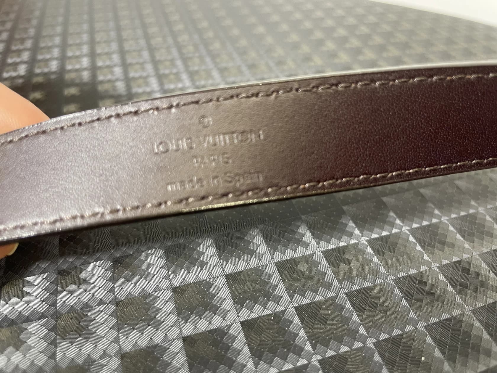 Пояс Louis Vuitton, тонкий лаковый — фото 5