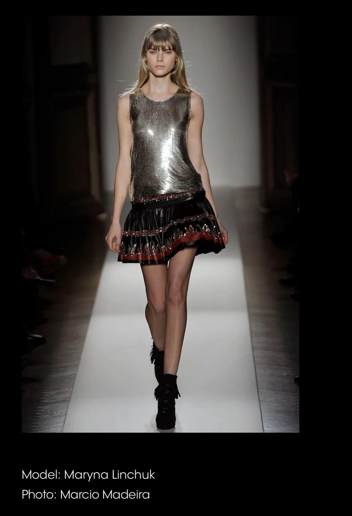 Подиумная юбка Balmain f/w 2008 год